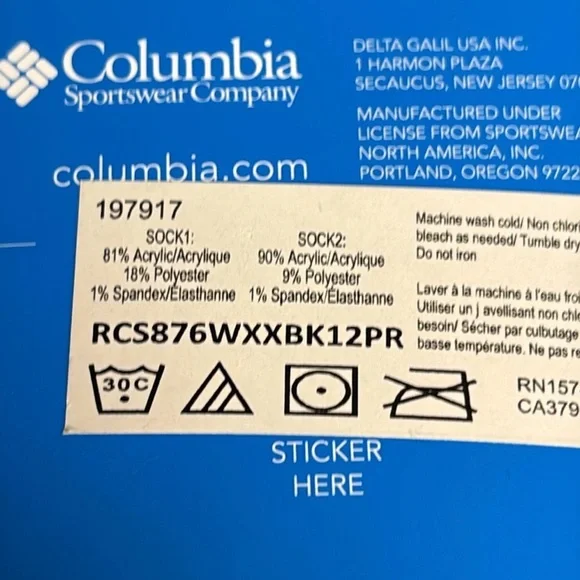 New Columbia Socks Women’s 2 Pair Black & Gray Fleece Socks Activewear Casual - Picture 10 of 12